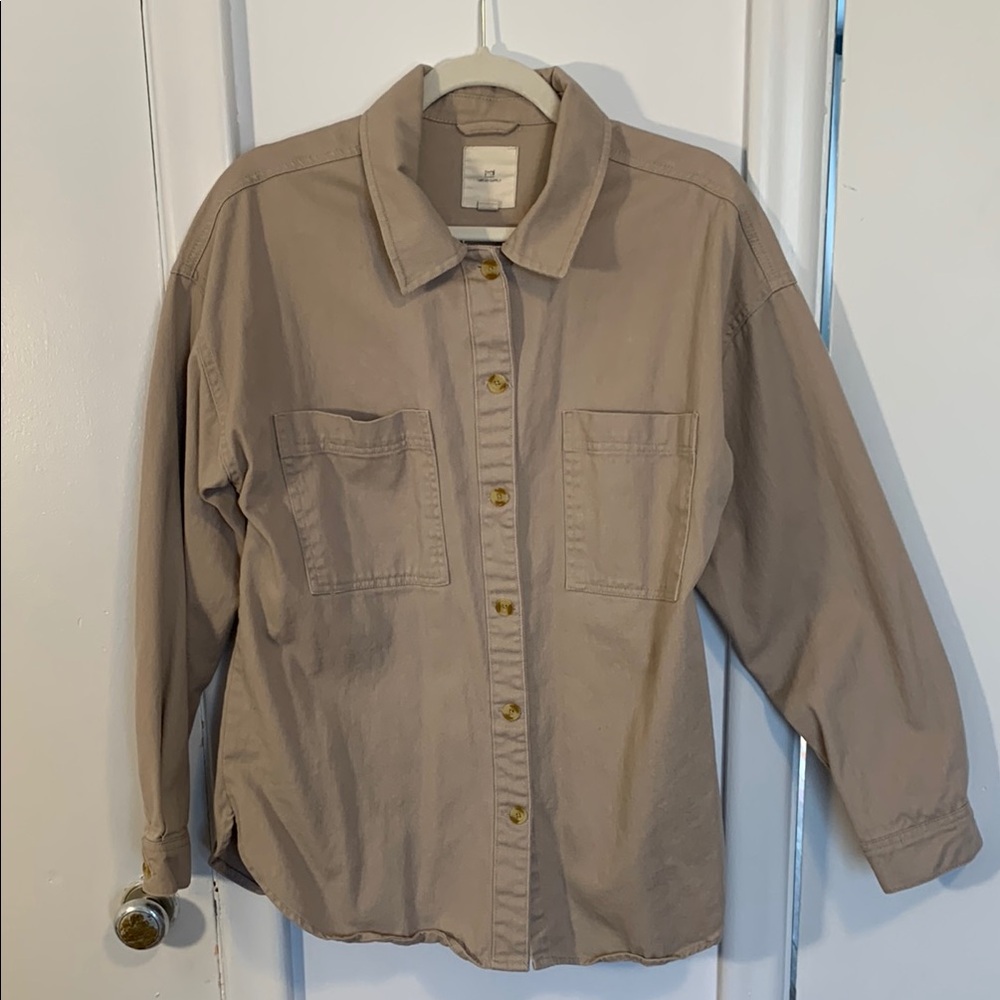 Women's Tan Button-Up Jacket